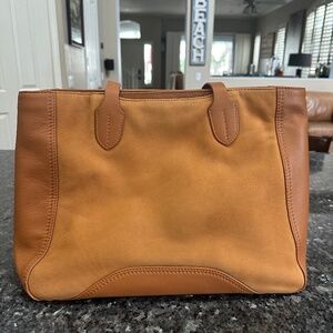 Levenger Manor Leather Suede Tote